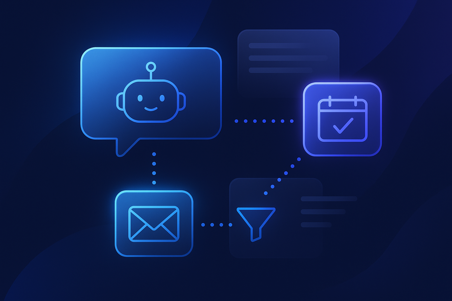 imagen de un chatbot y otros iconos